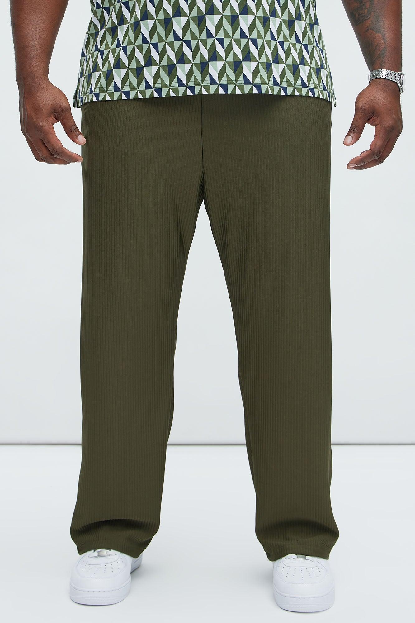 Archway Pleated Pants - Olive Product Image