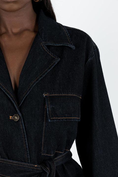 Giselle Mini Dress Dark Denim Product Image