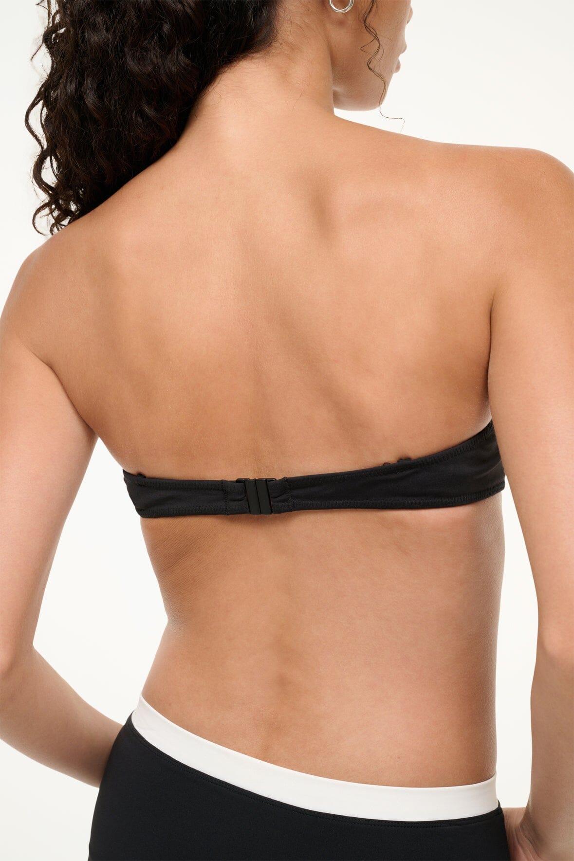 JO BALCONETTE BIKINI TOP | BLACK WHITE Product Image