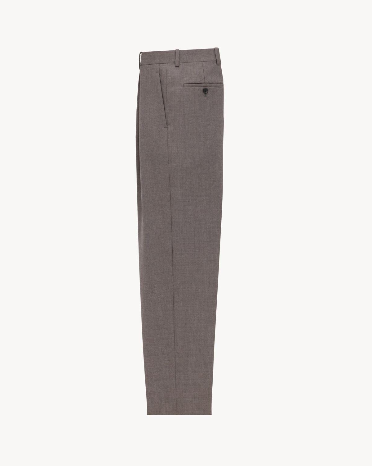 high-waisted pants in wool chiné Product Image