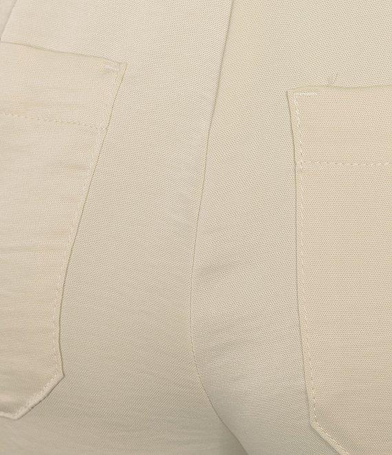 Donna Karan Flat Front Wide Leg Glazed Dressing Cargo Pants Product Image