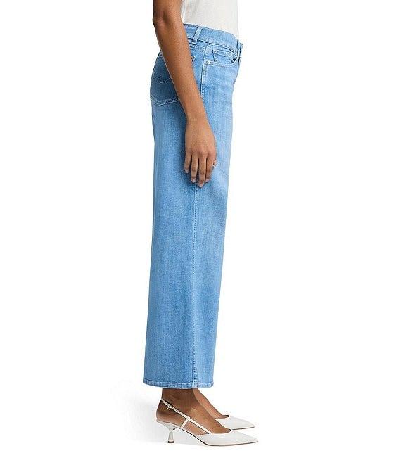 7 For All Mankind Lotta High Rise Cropped Wide Leg Denim Jeans Product Image