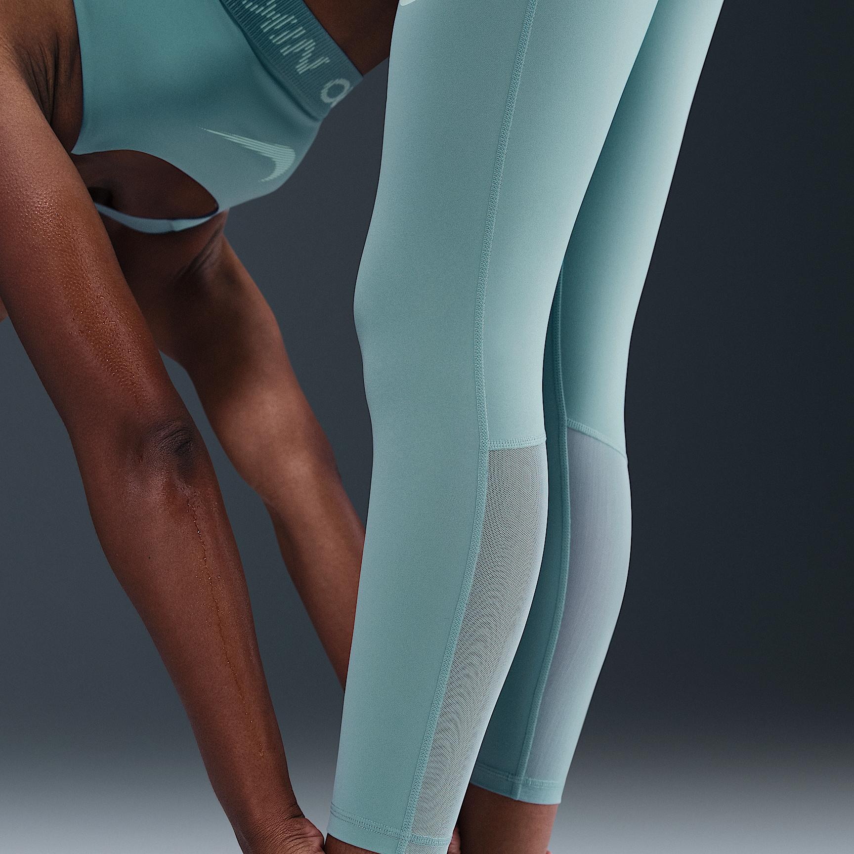 Womens Nike Pro Mid-Rise 7/8 Mesh-Panel Graphic Leggings | HV2306-010 Product Image