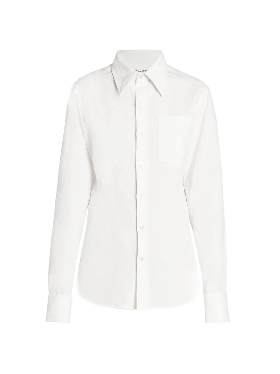 Womens Cotton-Linen Blouse Product Image