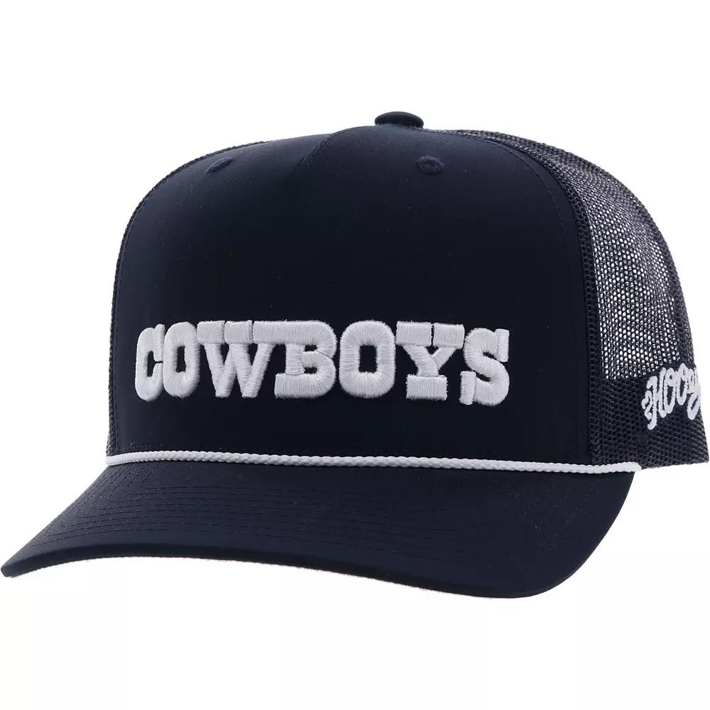Men's HOOey Navy Dallas Cowboys Wordmark Rope Trucker Adjustable Hat, Blue Product Image