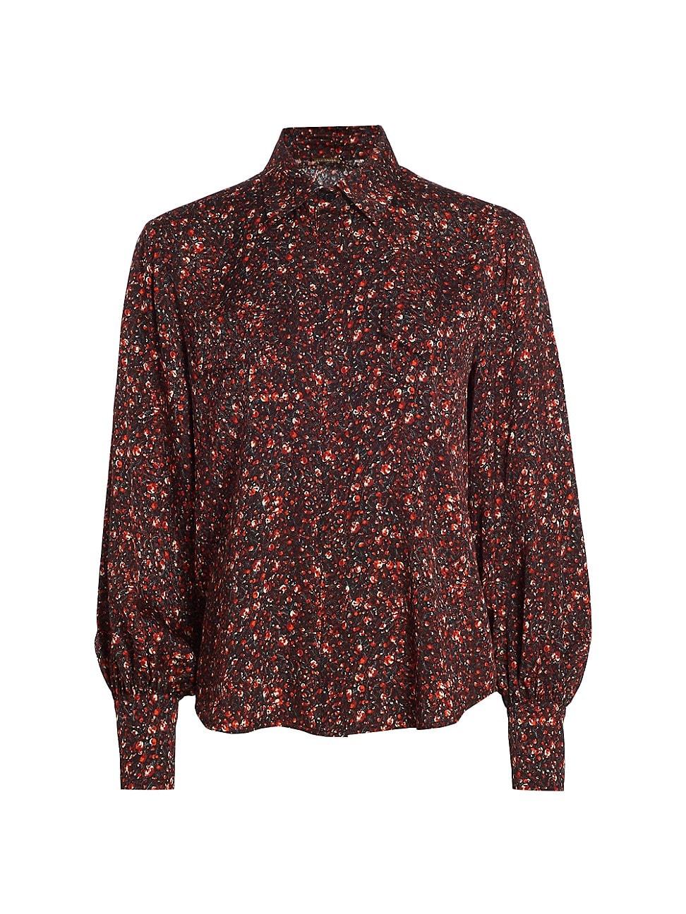 Womens Garnet Vines Silk Blouse Product Image