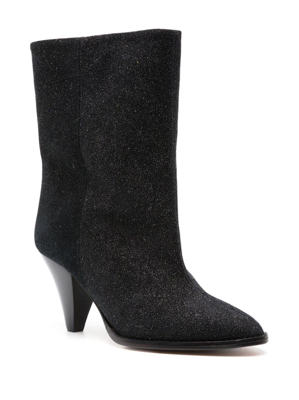 ISABEL MARANT Rouxa Suede 85mm Boots In Black Product Image