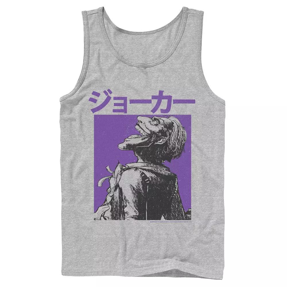 Men's Batman Kanji Joker Purple Hue Portrait Tank Top,  Product Image