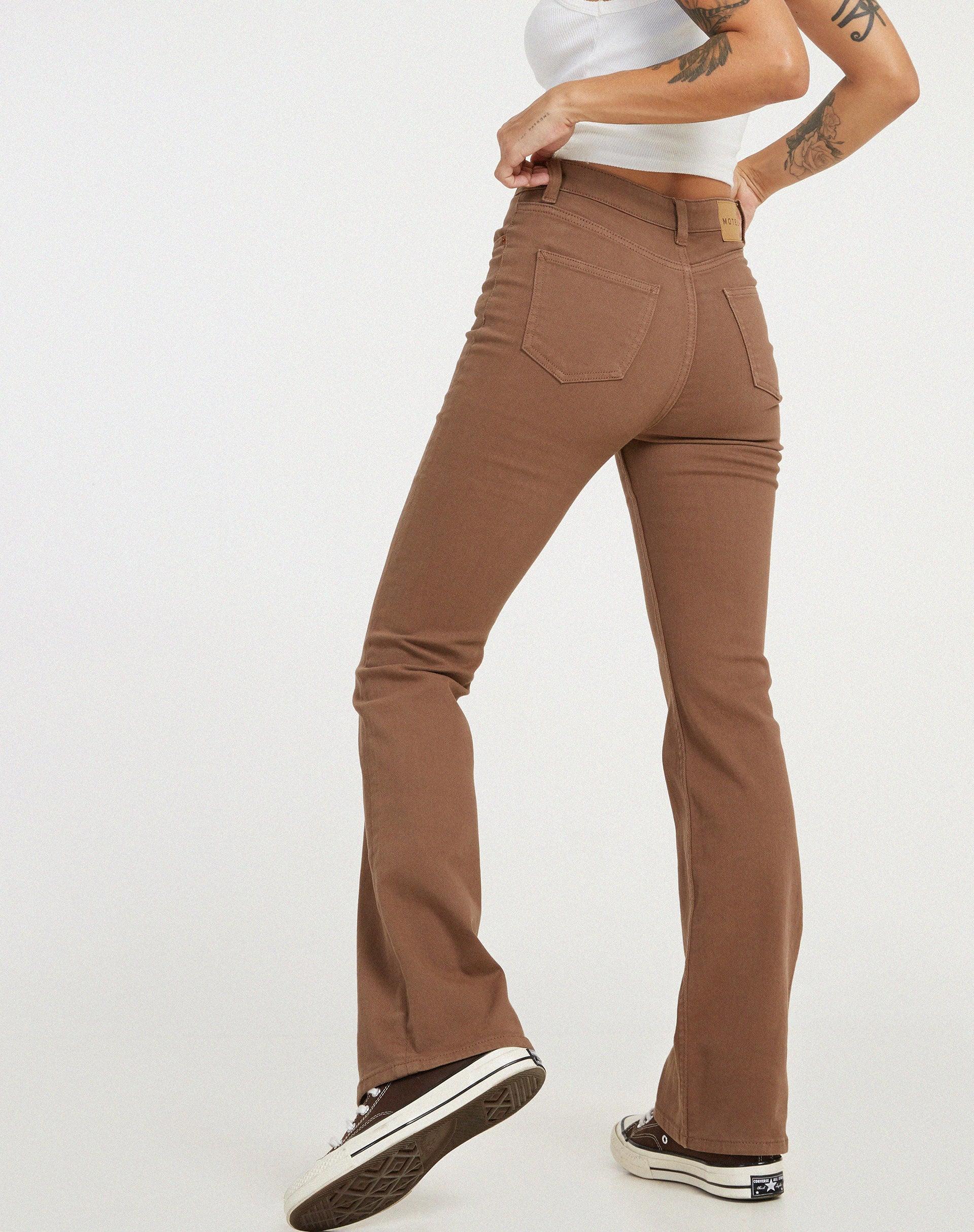 Bootleg Jeans in Rich Brown Product Image