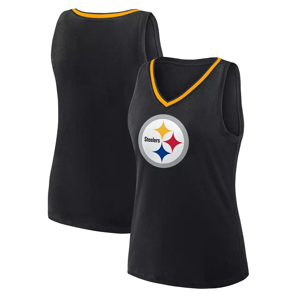 Women's Logo Athletic Black Pittsburgh Steelers Plus  Product Image