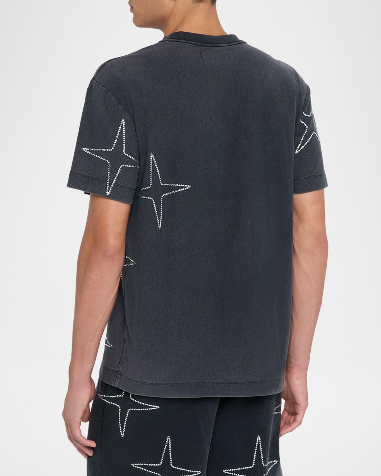 Men's Textured Jersey Crystal Logo Crewneck T-Shirt Product Image