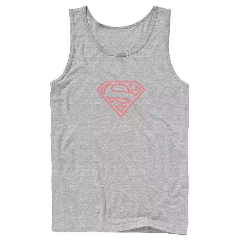 Men's DC Comics Superman Red Line Art Logo Tank Top,  Product Image
