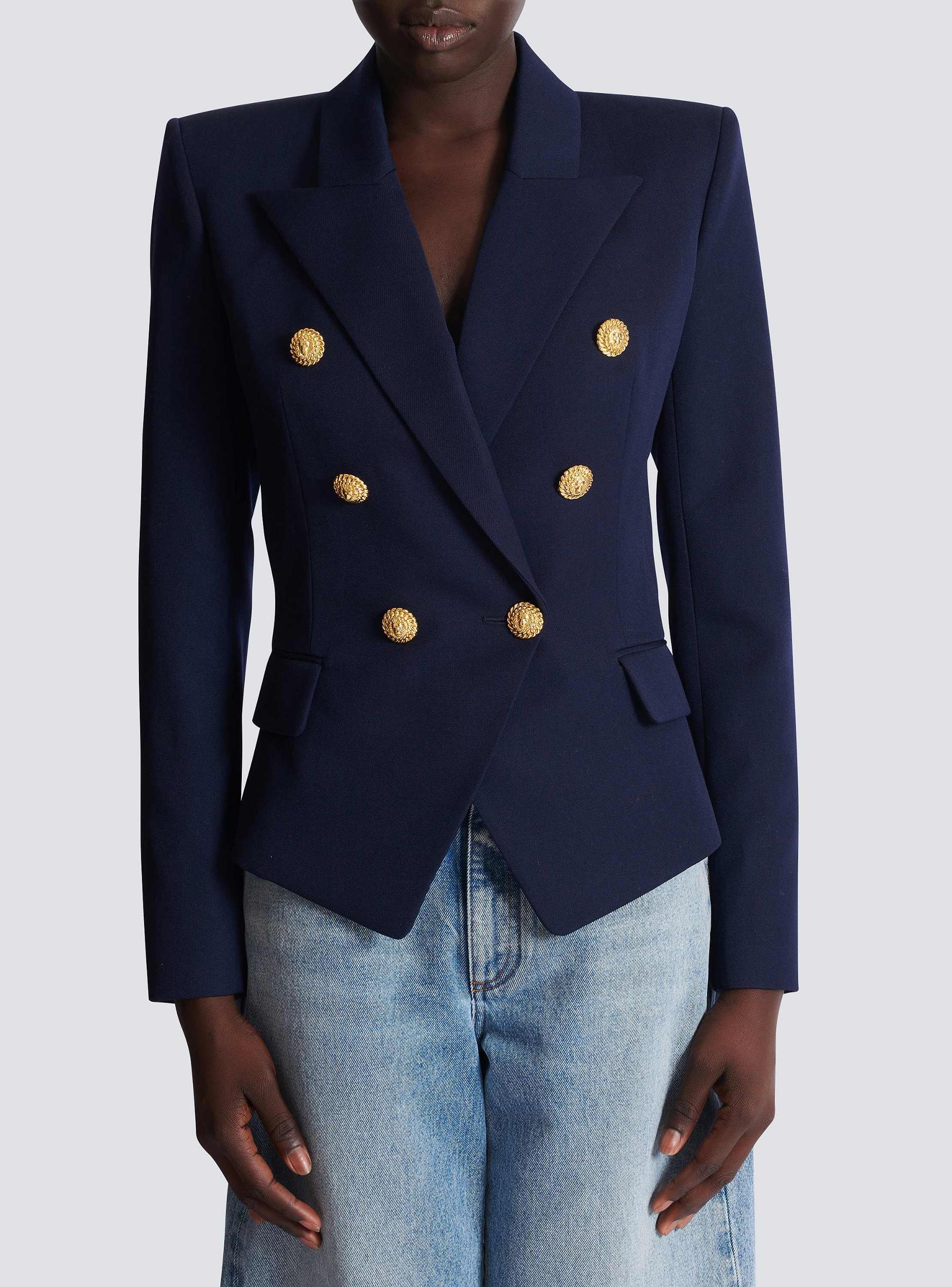 Fitted wool 6-button jacket Product Image