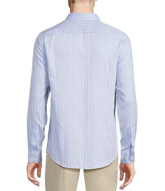 Murano Slim Fit Vertical Stripe Dobby Long Sleeve Woven Shirt Product Image