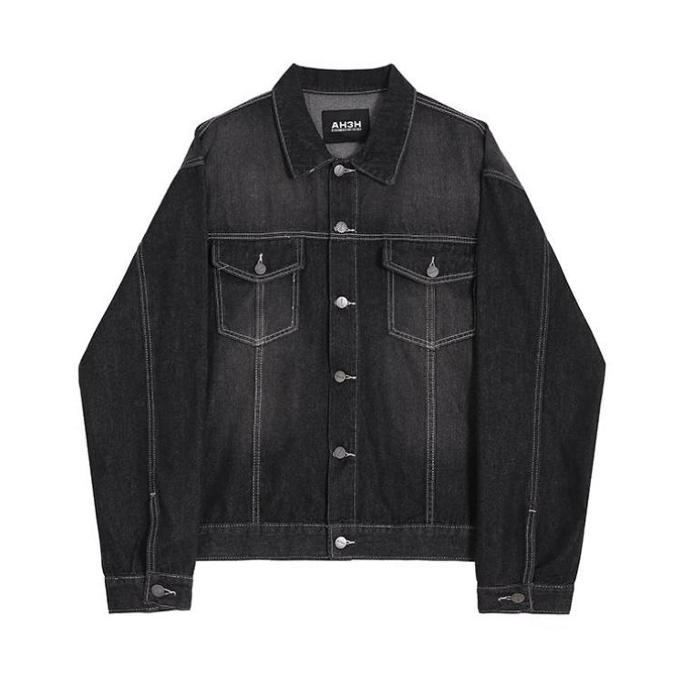 RT No. 11429 BLACK DENIM JK & BOTTOM JEANS Product Image