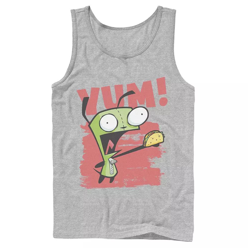 Men's Nickelodeon Invader Zim Gir Screaming Yum! Taco Portrait Graphic Graphic Tank Top,  Product Image