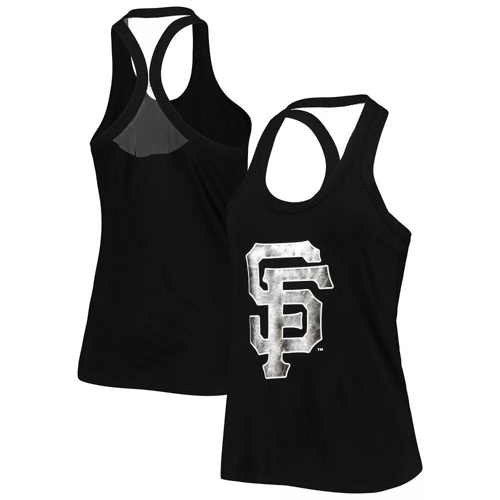 Women's The Wild Collective Black San Francisco Giants Tonal Athleisure Racerback Tank Top, Size: XS Product Image