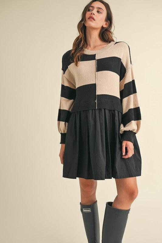 Sweater Knit Top Comfy Dress Product Image