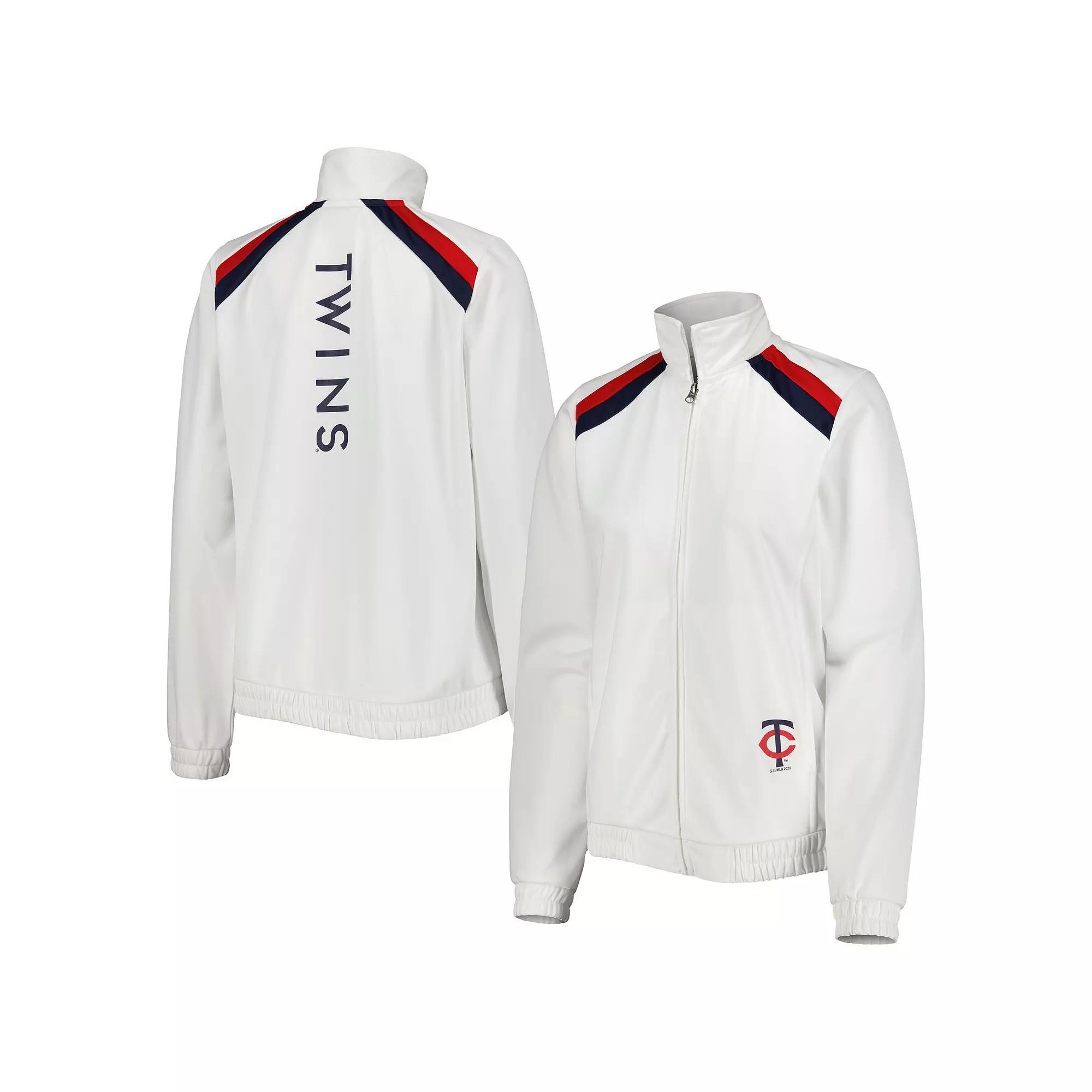 Women's G-III 4Her by Carl Banks White Minnesota Twins Red Flag Full-Zip Track Jacket,  Product Image