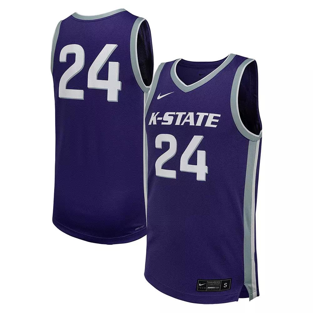 Men's Nike #24 Purple Kansas State Wildcats Replica Basketball Jersey,  Product Image