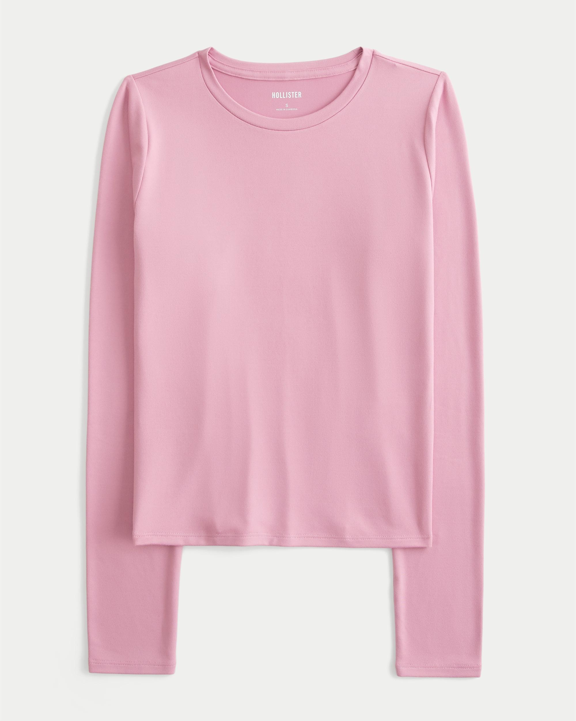 Seamless Fabric Long-Sleeve Crew Top Product Image