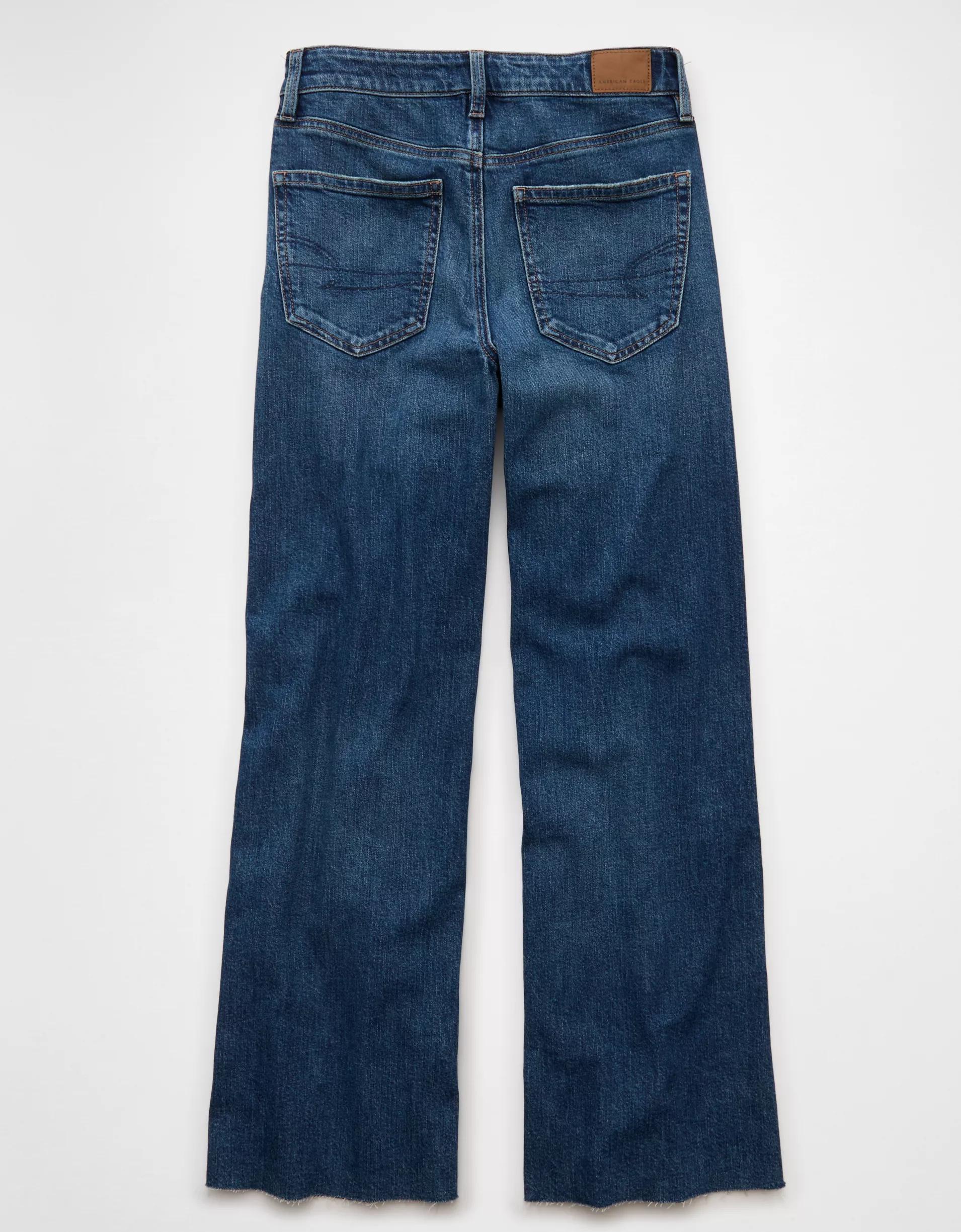 AE Dreamy Drapey Stretch Super High-Waisted Baggy Wide-Leg Jean Product Image