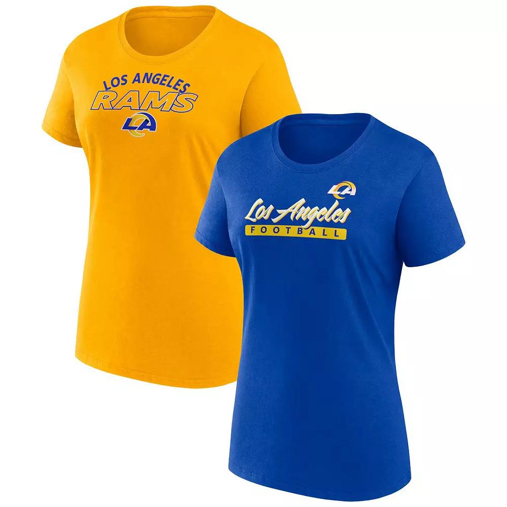 Women's Fanatics Branded Los Angeles Rams Risk T-Shirt Combo Pack, Size: Large, Blue Product Image