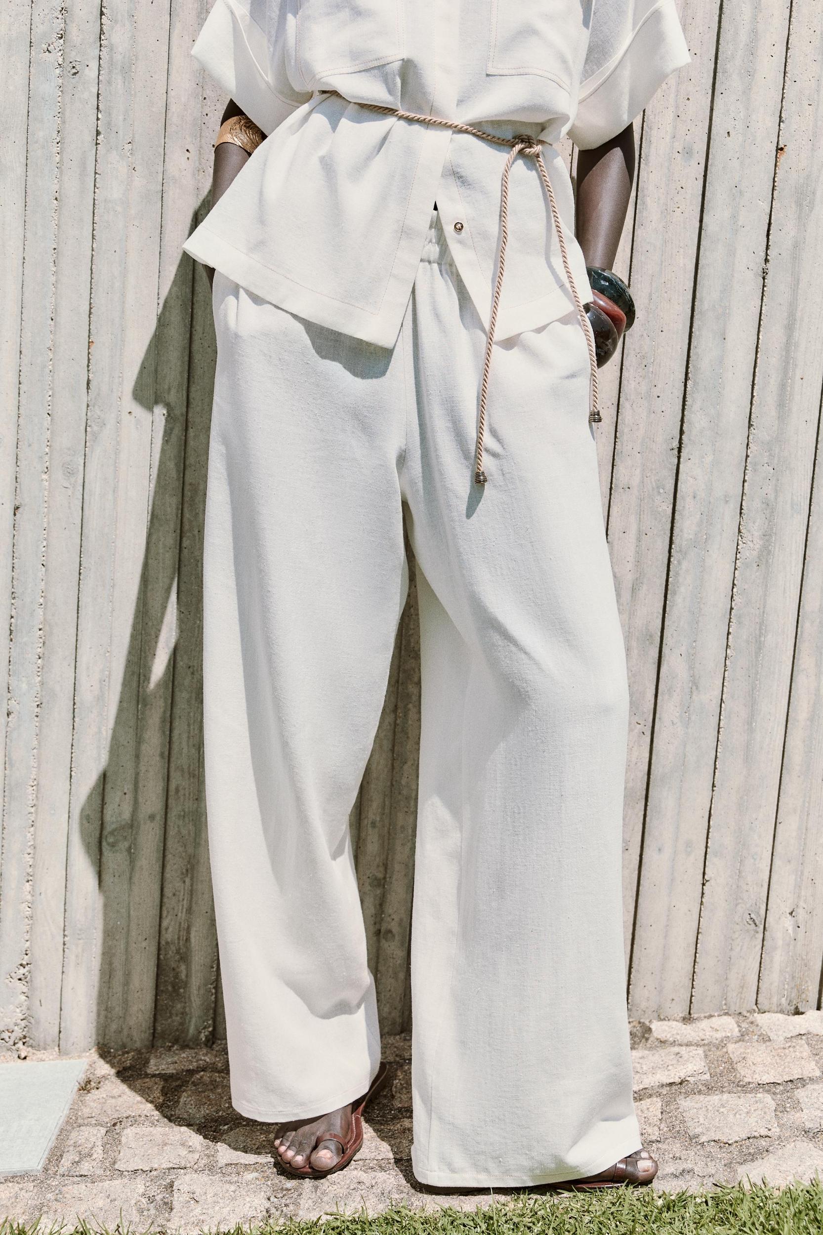 RUSTIC WIDE LEG RAMIE PANTS Product Image