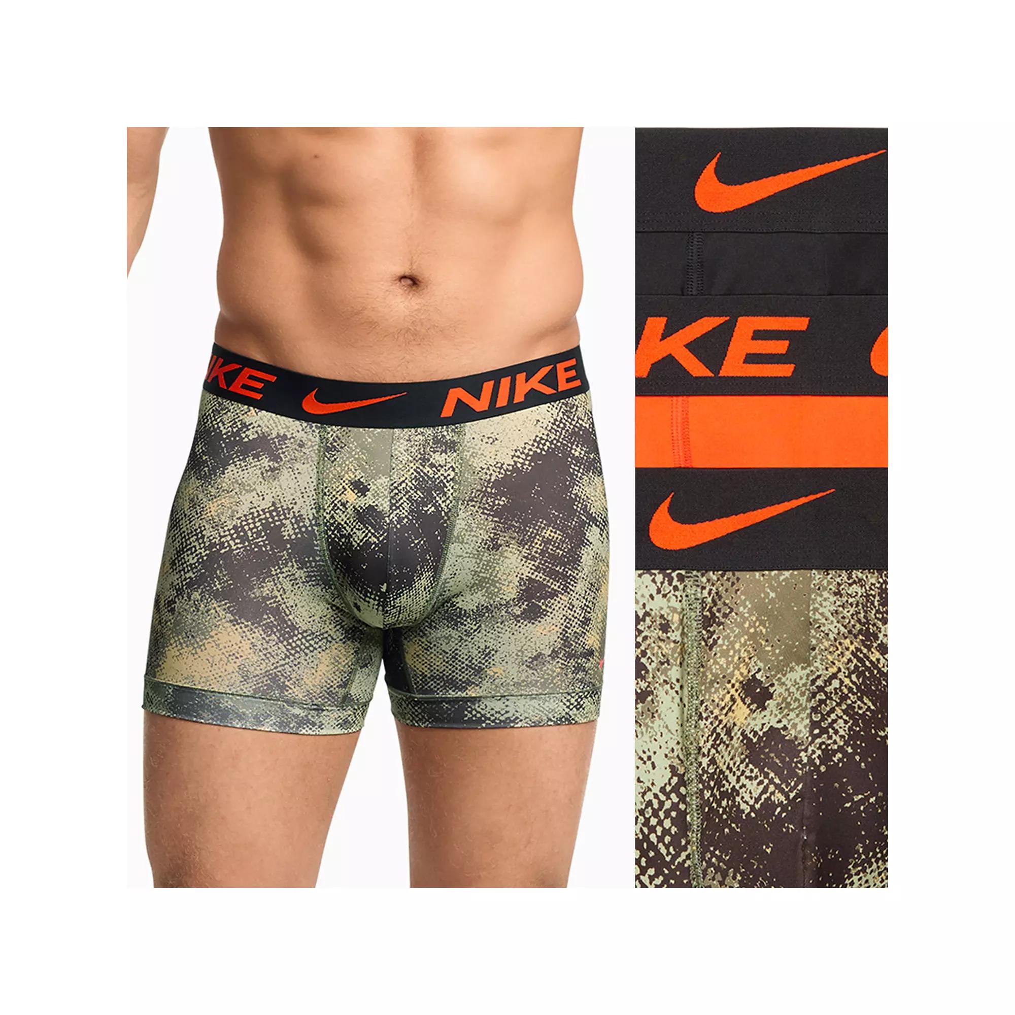 Men's Nike Dri-FIT Essential 3-pack Microfiber Boxer Briefs, Size: Small, Medium Green Product Image