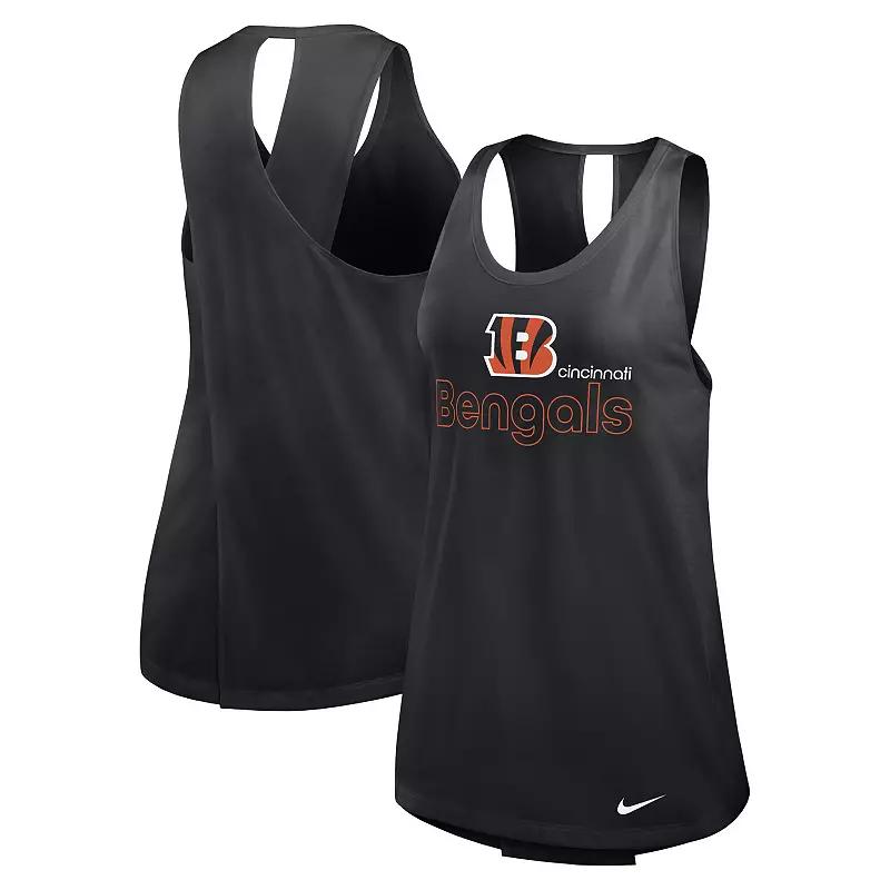 Women's Nike Black Cincinnati Bengals Crossback Performance Tank Top,  Product Image