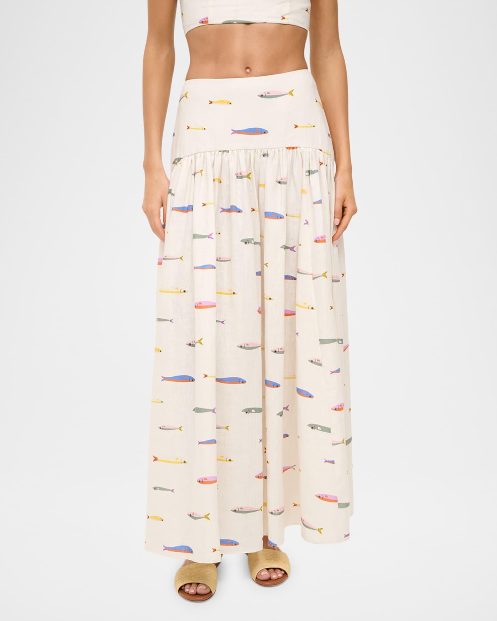 Procida Linen Maxi Skirt Product Image