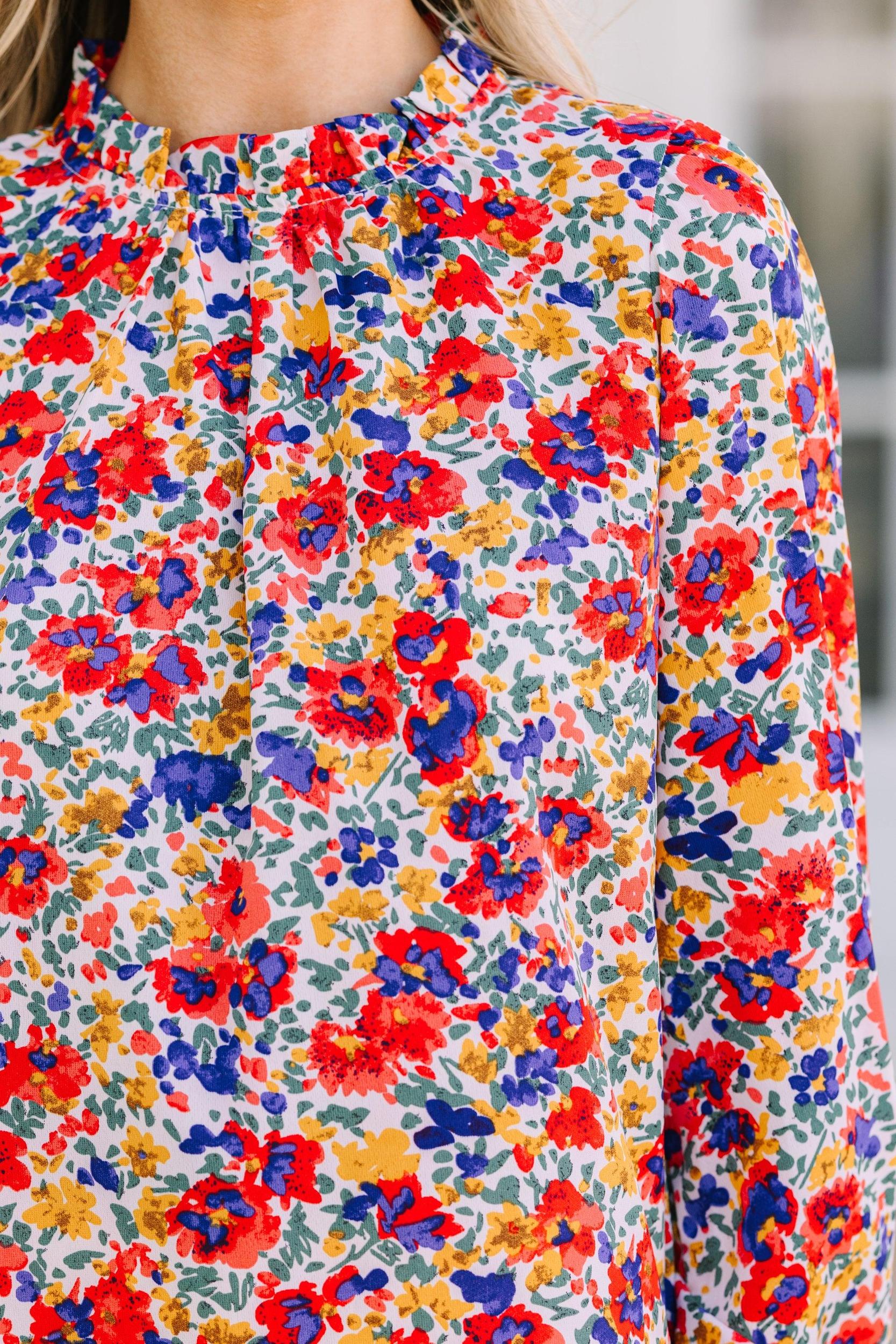 Can't Change White Floral Blouse Female Product Image