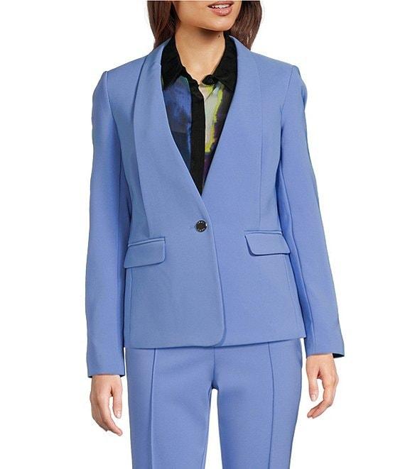 DKNY By Donna Karan Tech-Tailored Collarless One-Button Jacket Product Image