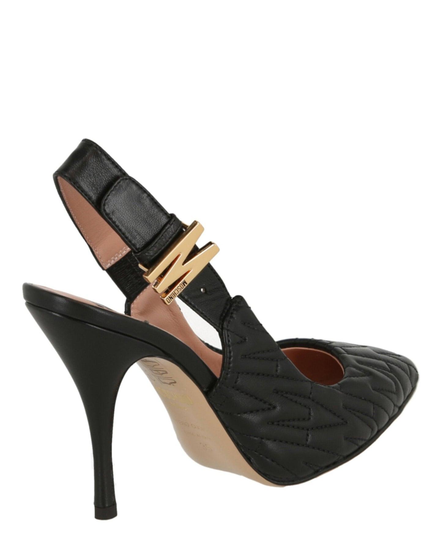 Moschino M-Quilted Slingback Pumps Product Image