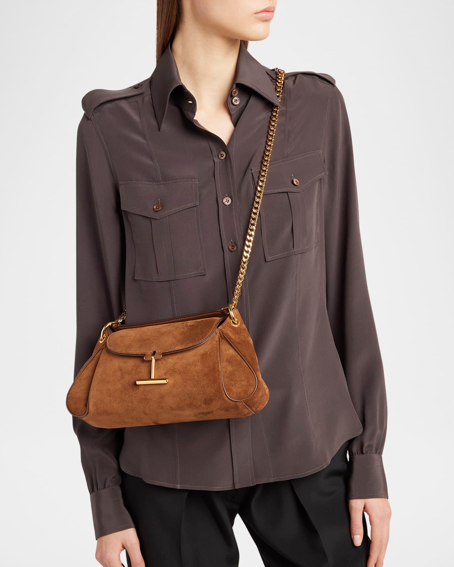 Tara Chain Shoulder Bag in Suede Product Image