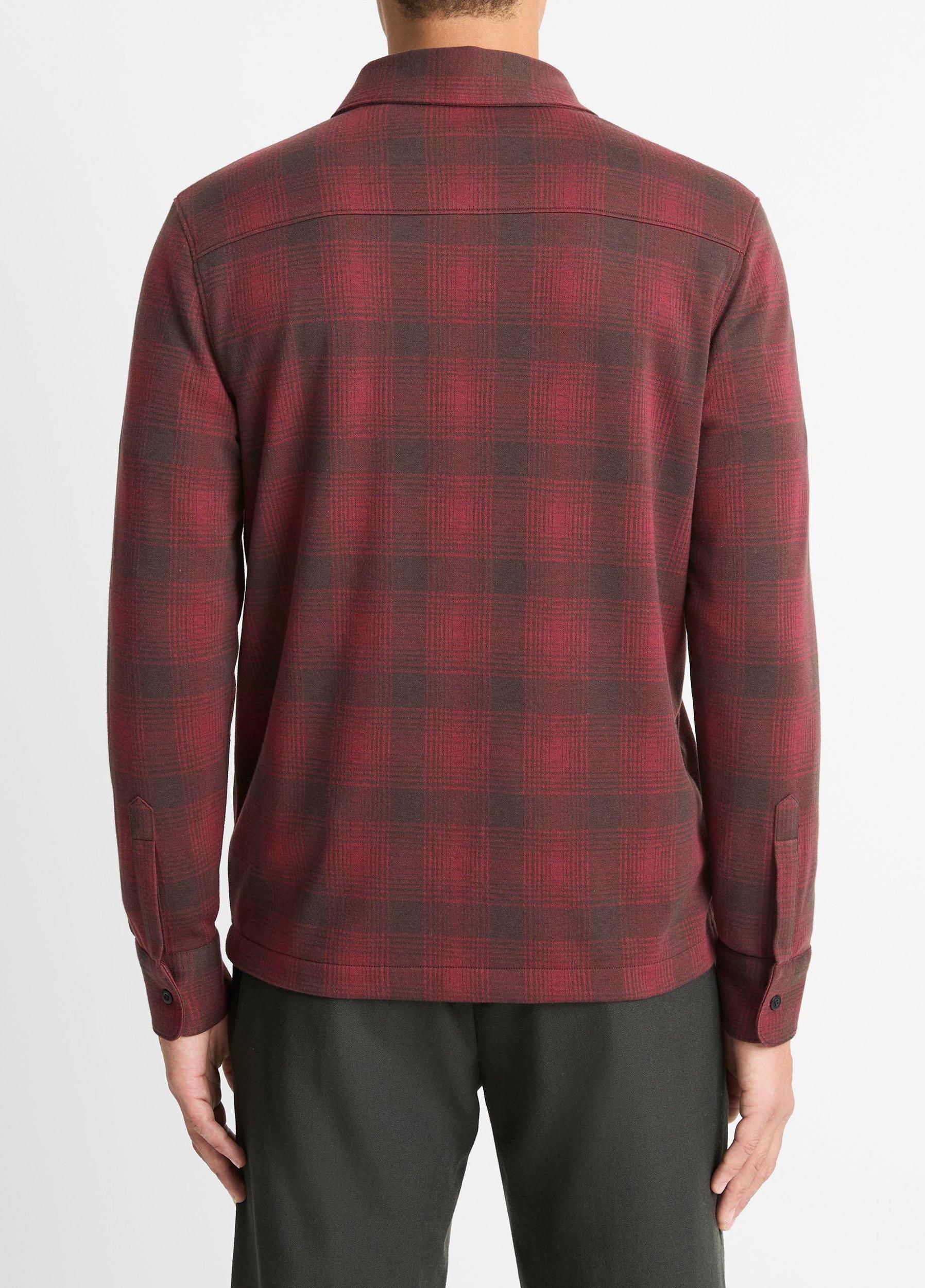 Ombré Plaid Cotton-Blend Shirt Product Image