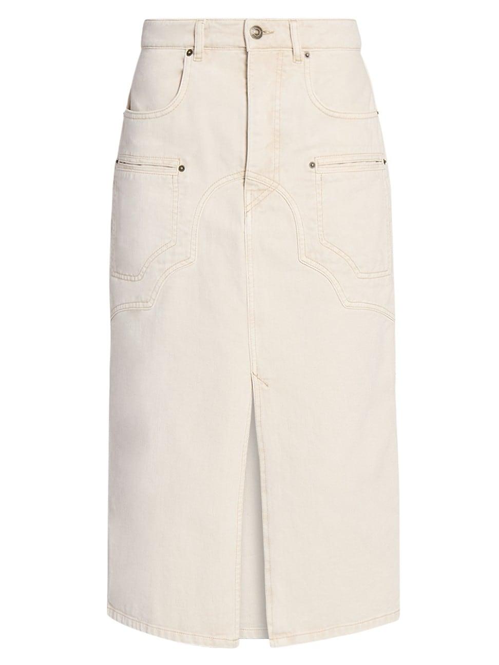 Womens Britt Denim Pencil Skirt Product Image