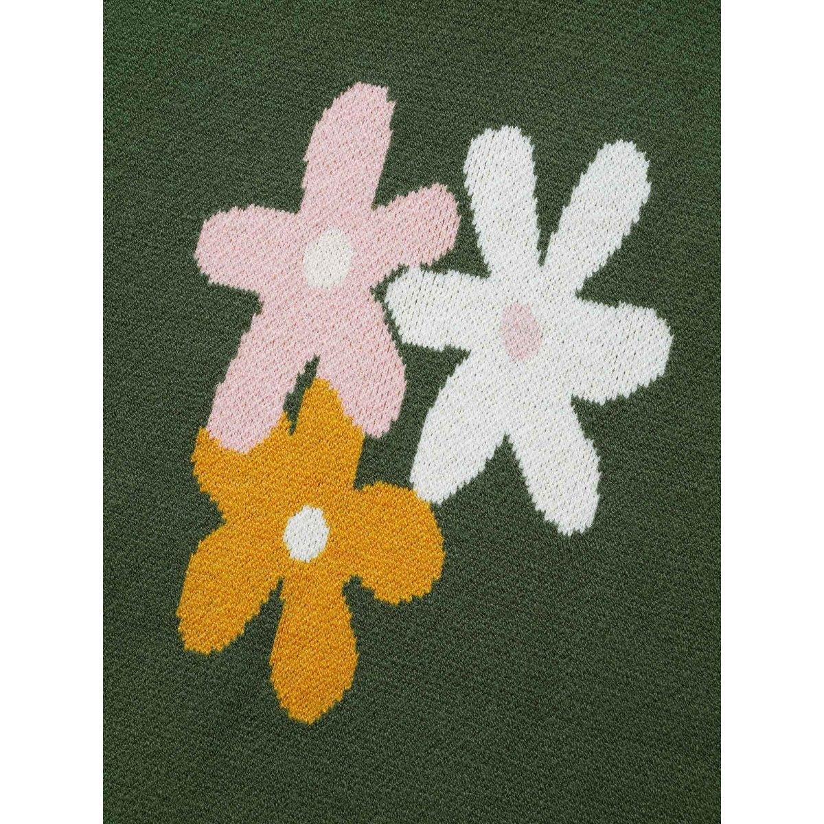 Plus Size Supersoft Essentials Floral Crew Neck Pullover Greenbean Women Playful Long Sleeve Round Neck Casual Pullovers BloomChic 14-16/1X Product Image