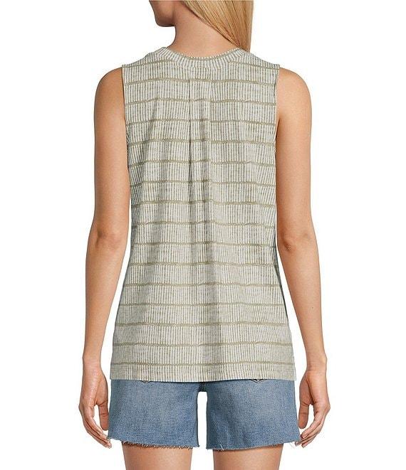 Tommy Bahama Kauai Bungalow Bay Printed Jersey V-Neck Sleeveless High-Low Hem Tank Product Image