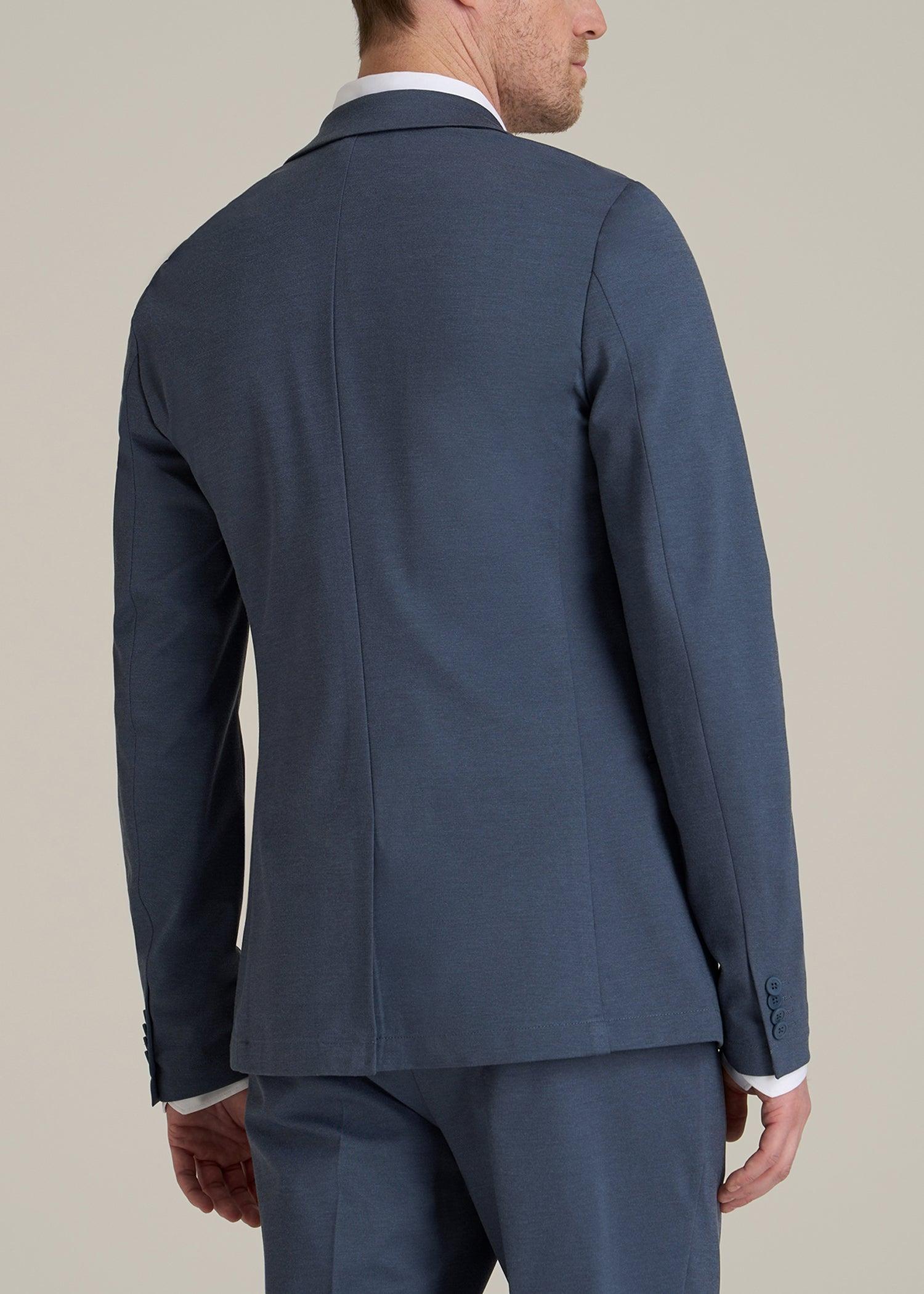 Flex Tech Suit Jacket for Tall Men in Medium Blue Nailhead Male Product Image