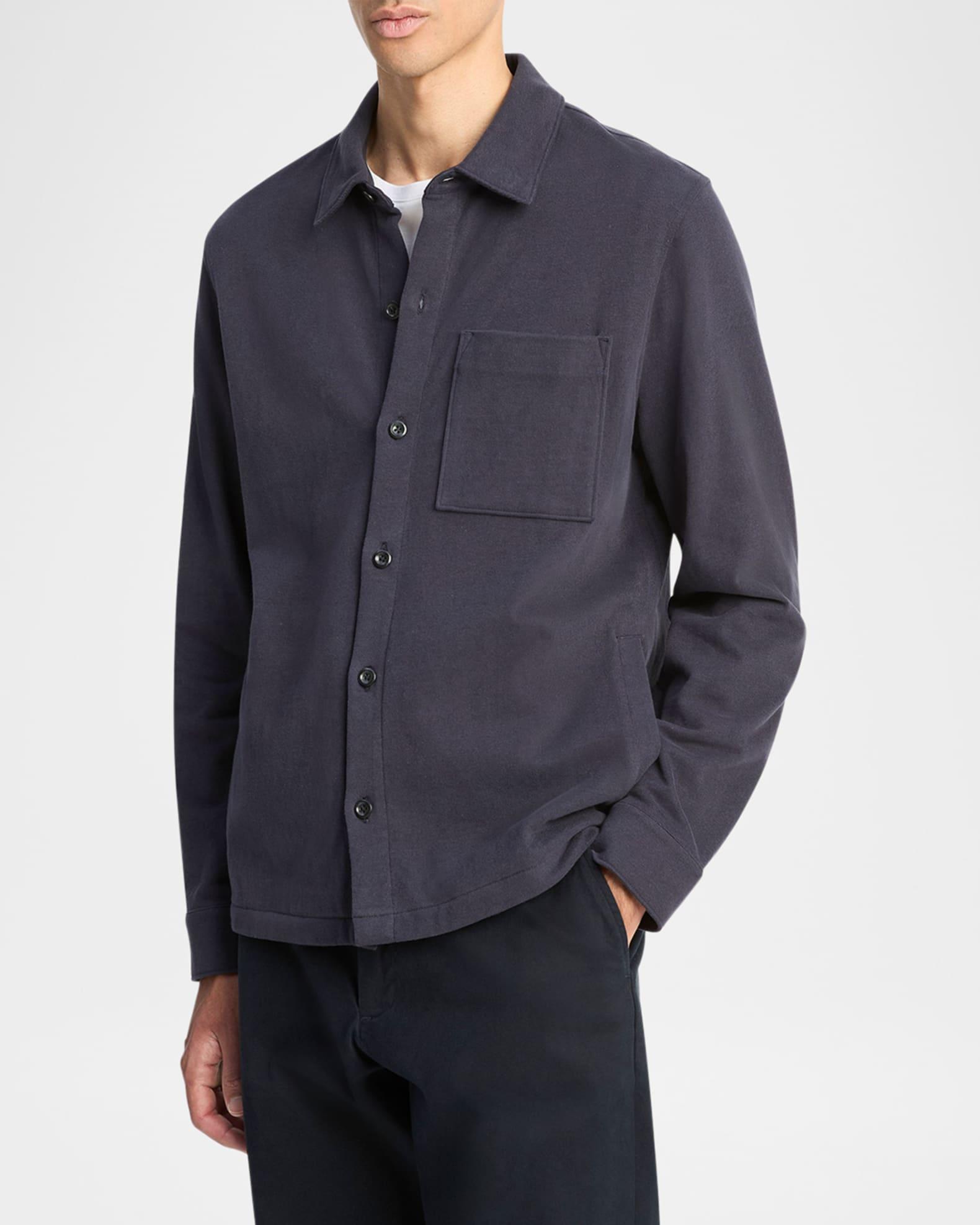 Men's Sueded Jersey Shirt Jacket Product Image