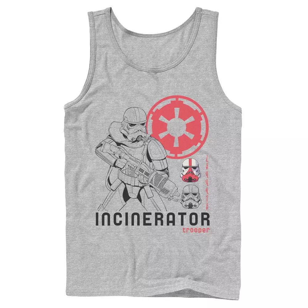 Men's Star Wars The Mandalorian Incinerator Trooper Line Art Tank Top,  Product Image