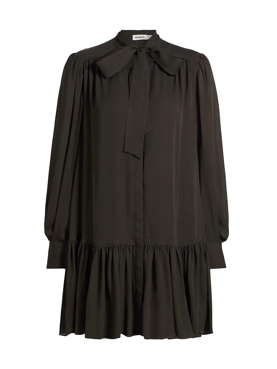 Womens Quince Long-Sleeve Minidress Product Image