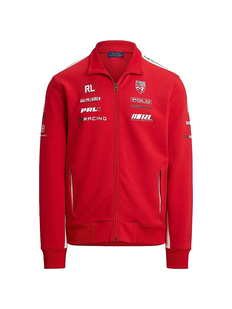 Mens Stretch Double-Knit Graphic Track Jacket Product Image