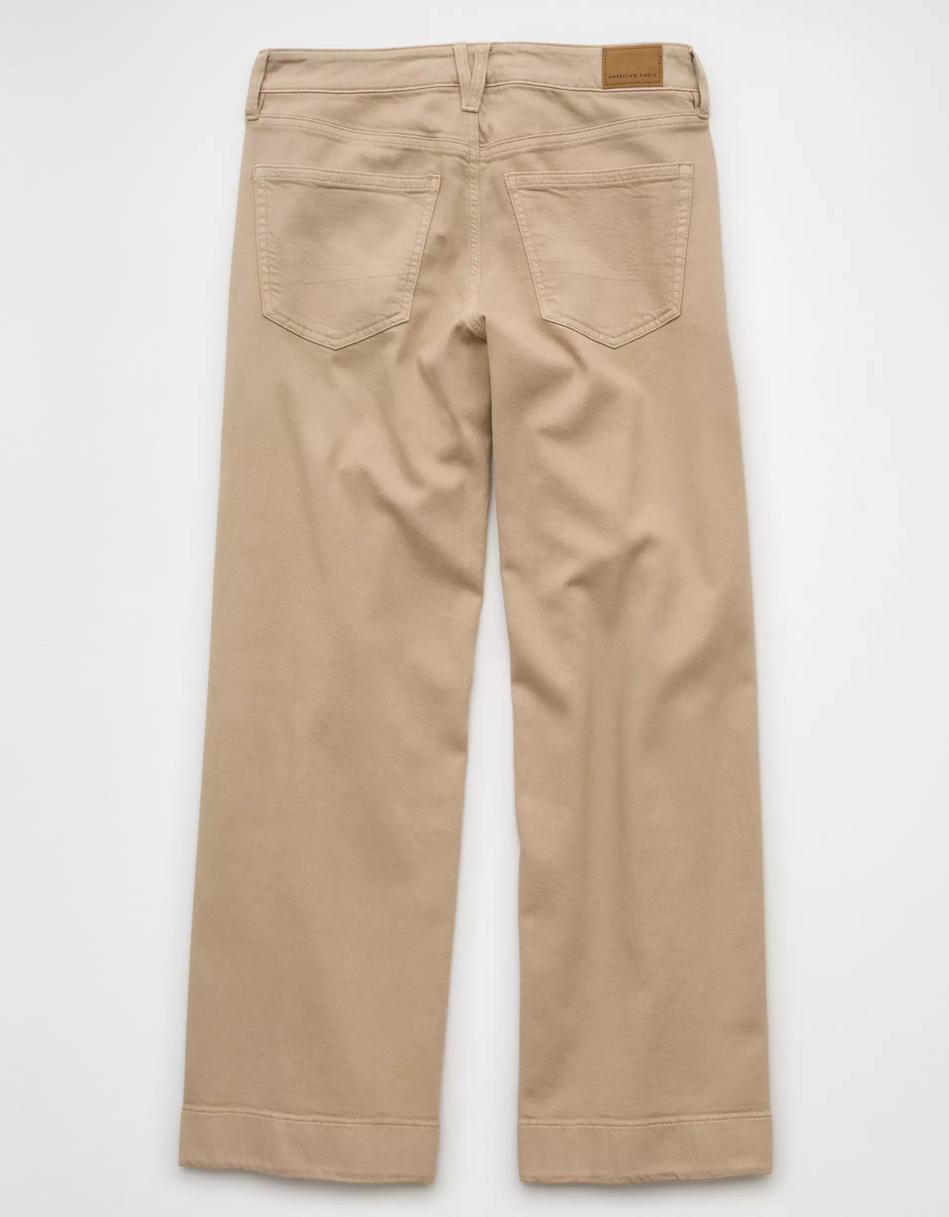 AE Dreamy Drape Stretch Low-Rise Baggy Wide-Leg Pant Product Image