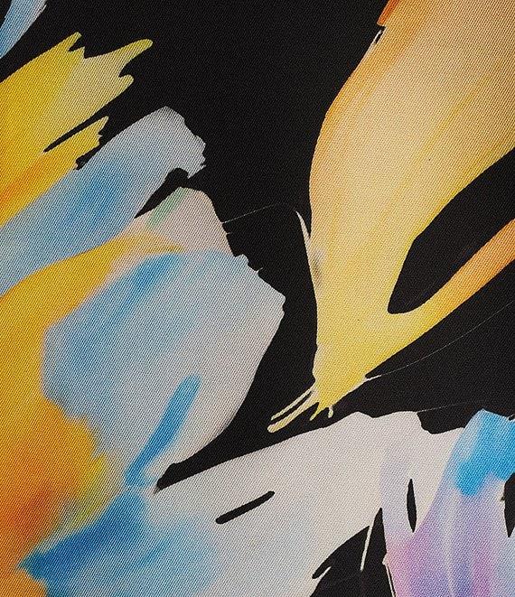 Caroline Rose Plus Brilliant Bouquet Print Mikado Long Statement Jacket Product Image