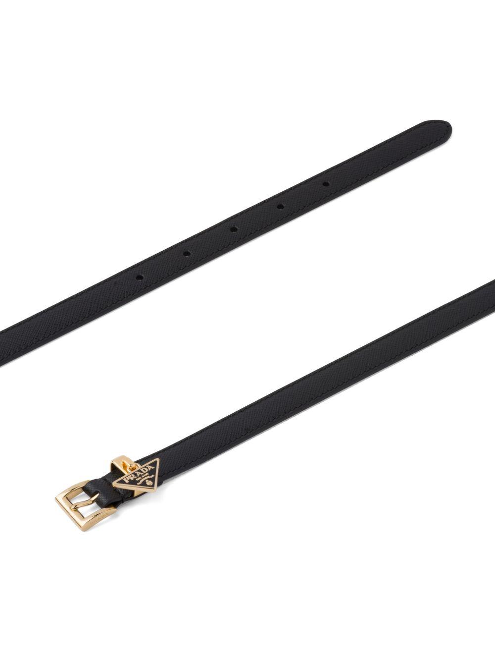 triangle-logo leather belt Product Image