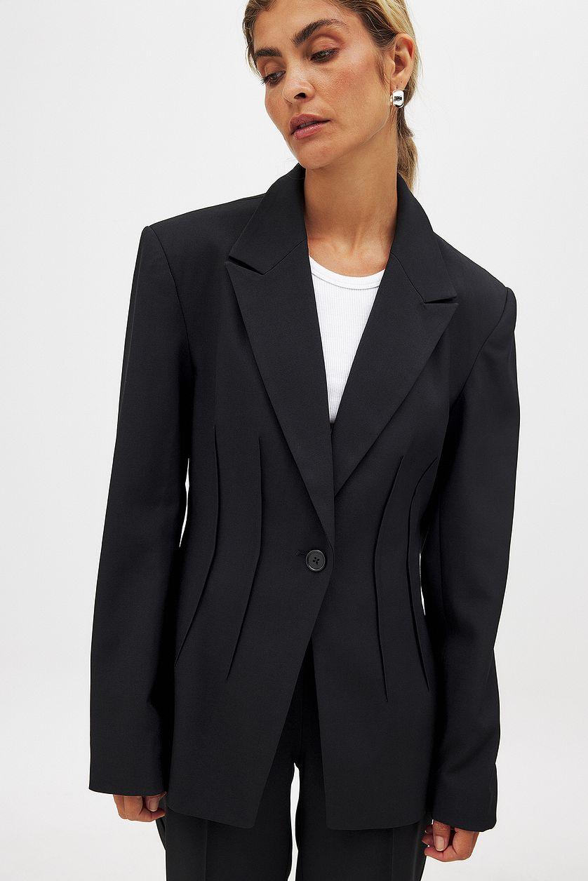 Fitted Blazer Black Product Image
