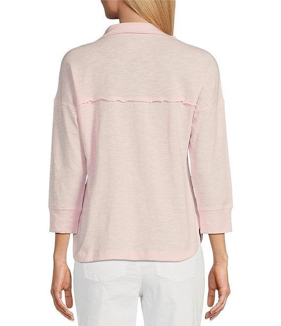 Westbound Knit Elbow Sleeve Henley Top Product Image