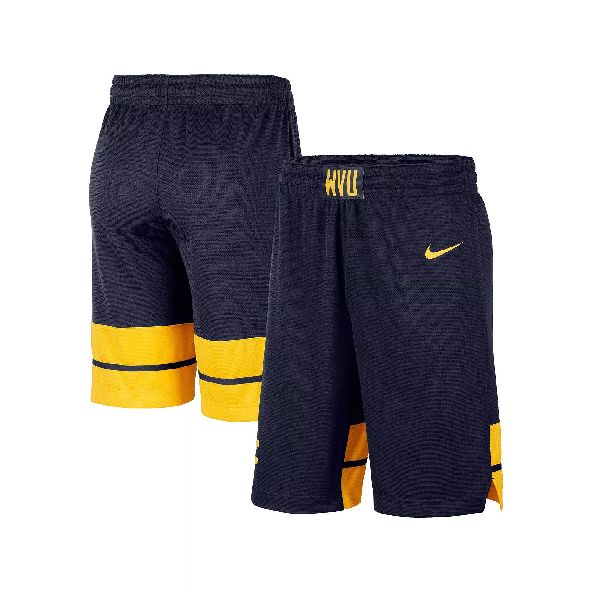 Men's Nike Navy West Virginia Mountaineers Replica Team Basketball Shorts, Size: Medium, Blue Product Image